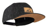 Jumping Bird Wool Cap • Outdoor Snapback Cap • Fully Adjustable and Easily Washable • Fitted Baseball Cap for Men and Women • Dolomiti Dark Grey